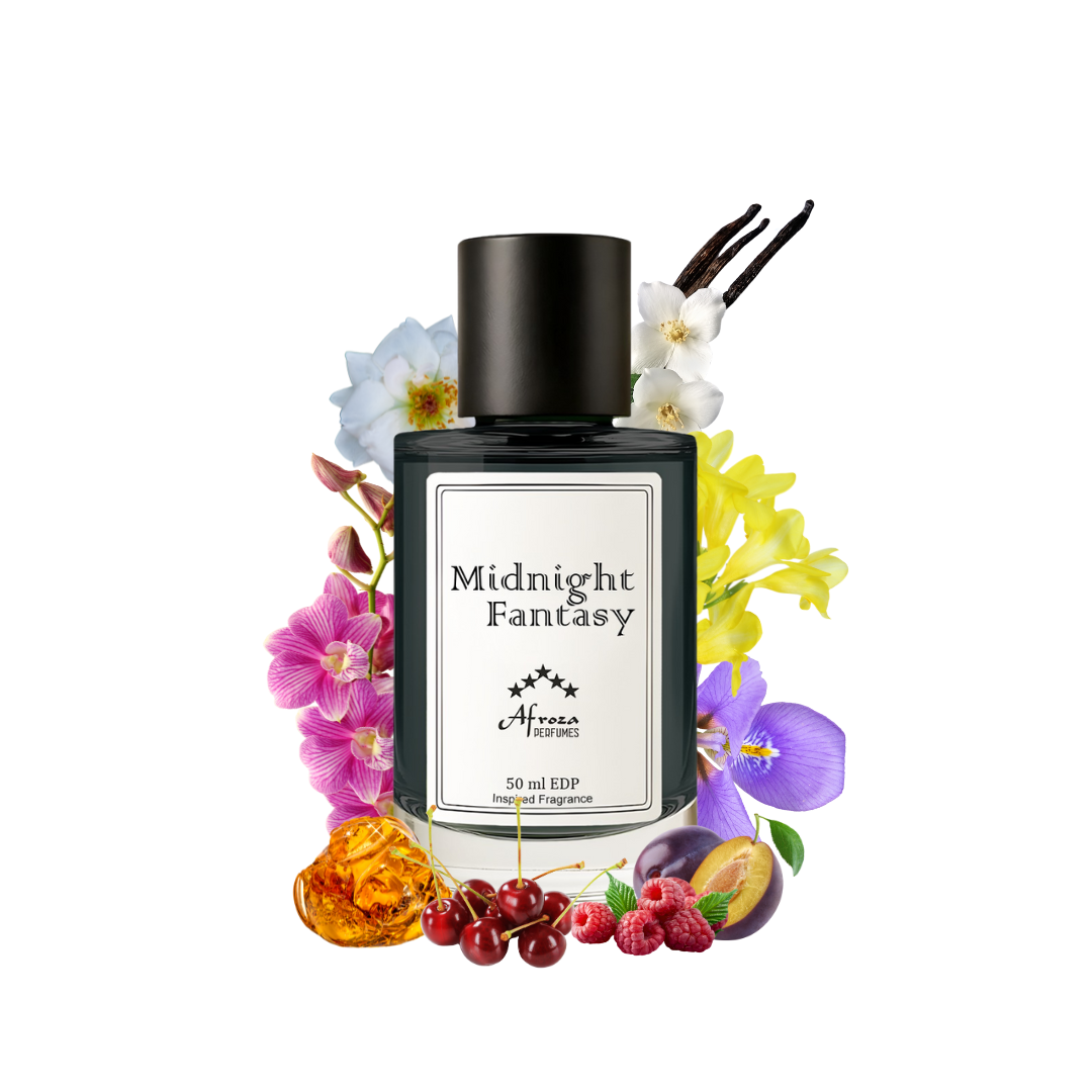 Midnight Fantasy Perfume for Women | Sweet Fruity Floral Gourmand Fragrance | 50ml Unisex Eau de Parfum Spray | Luxury Gift for Her