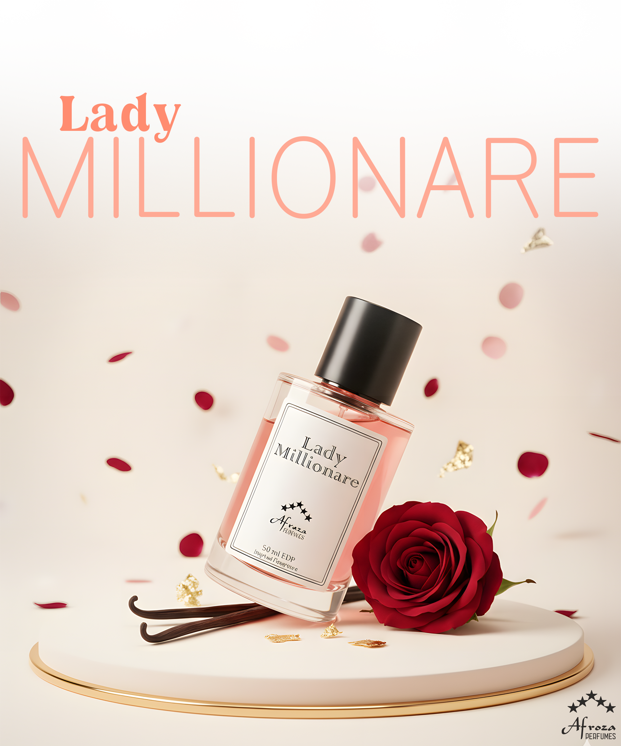 Lady Millionaire Perfume For Women | Sweet Fruity Floral Amber Musk Fragrance | 50ml Eau De Parfum Spray | Luxury Gift For Her