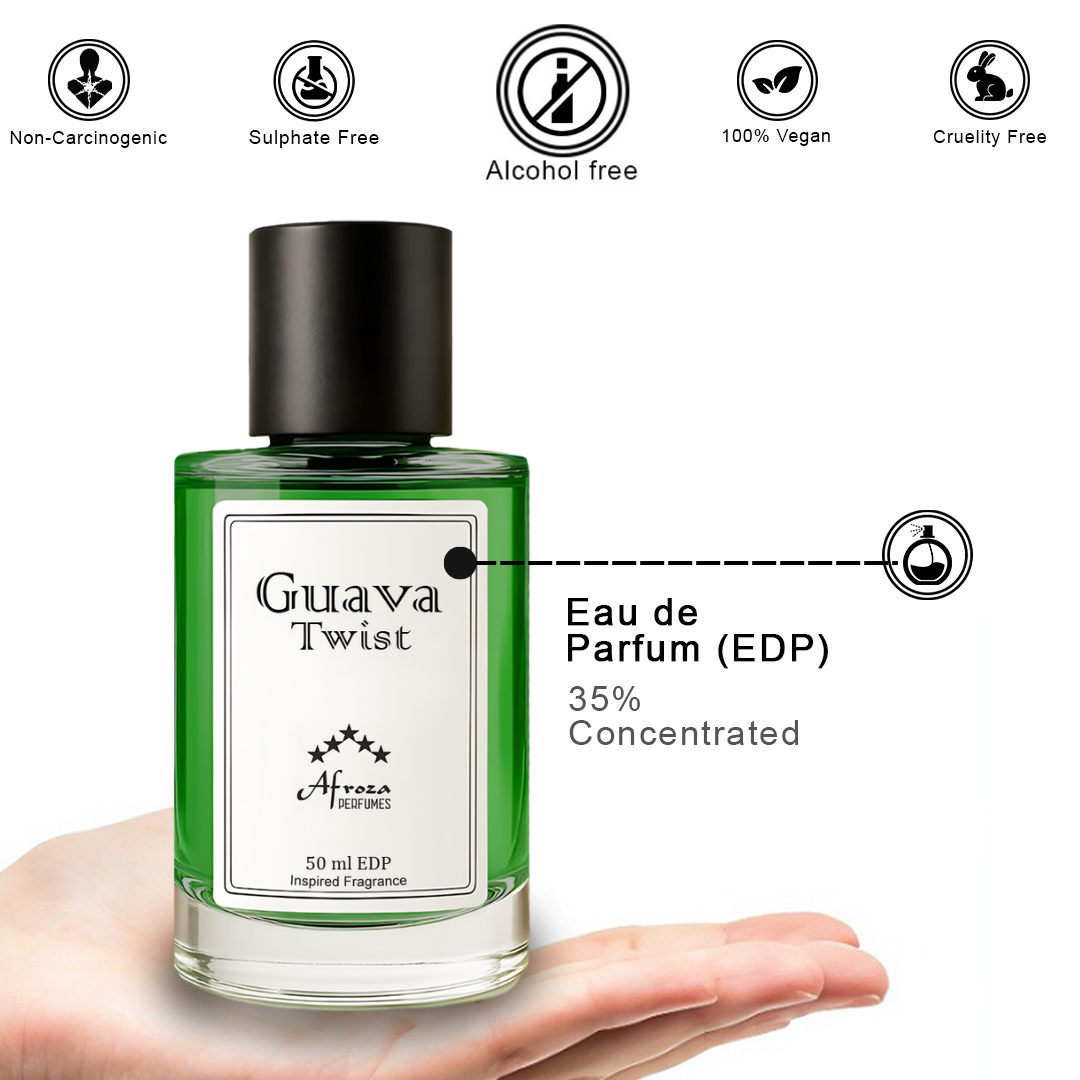 (Inspired By Terre De Hermmes Givree) Guava Twist Perfume | Juicy Fruity Floral Musky Fragrance | 50ml Apparel Perfume | Luxury Gift For Her