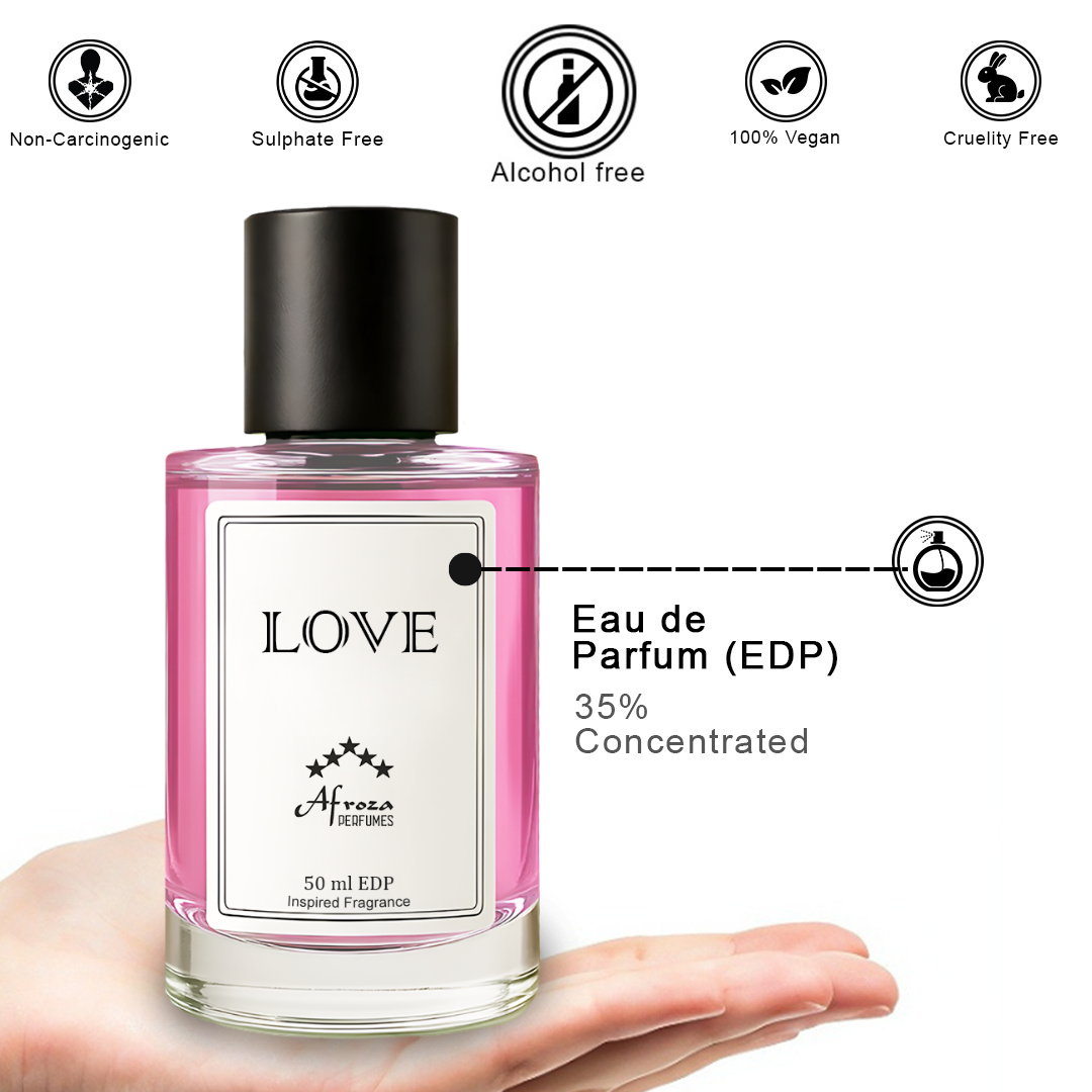 (Inspired By Love by Killian) Love Perfume For Women | Sweet Gourmand Floral Vanilla Musk Fragrance | 50ml Apparel Perfume | Luxury Gift For Her