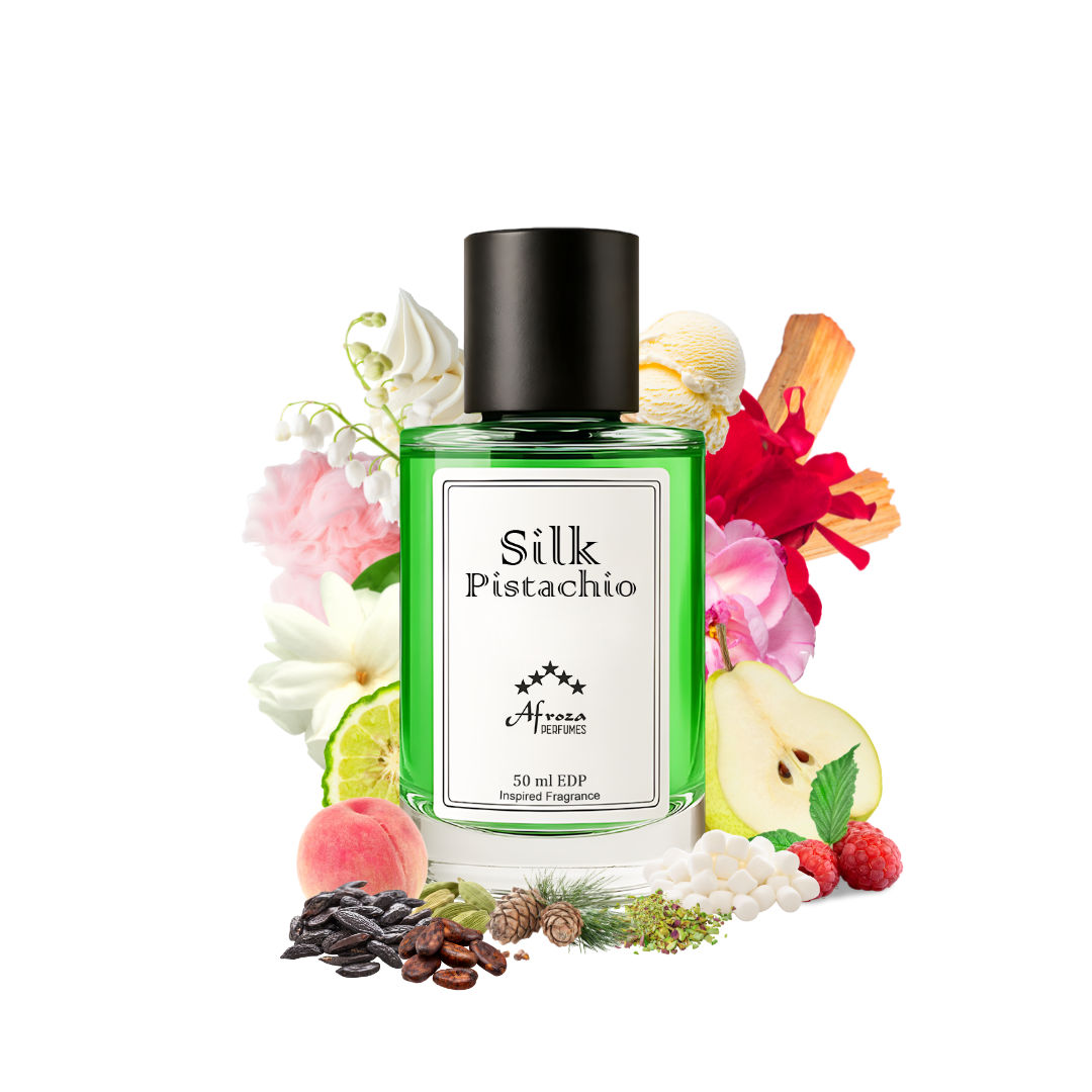 (Inspired By Pistachio Gelato) Silk Pistachio Perfume For Women | Creamy Gourmand Pistachio Vanilla Musk Fragrance | 50ml Apparel Perfume | Luxury Gift For Her