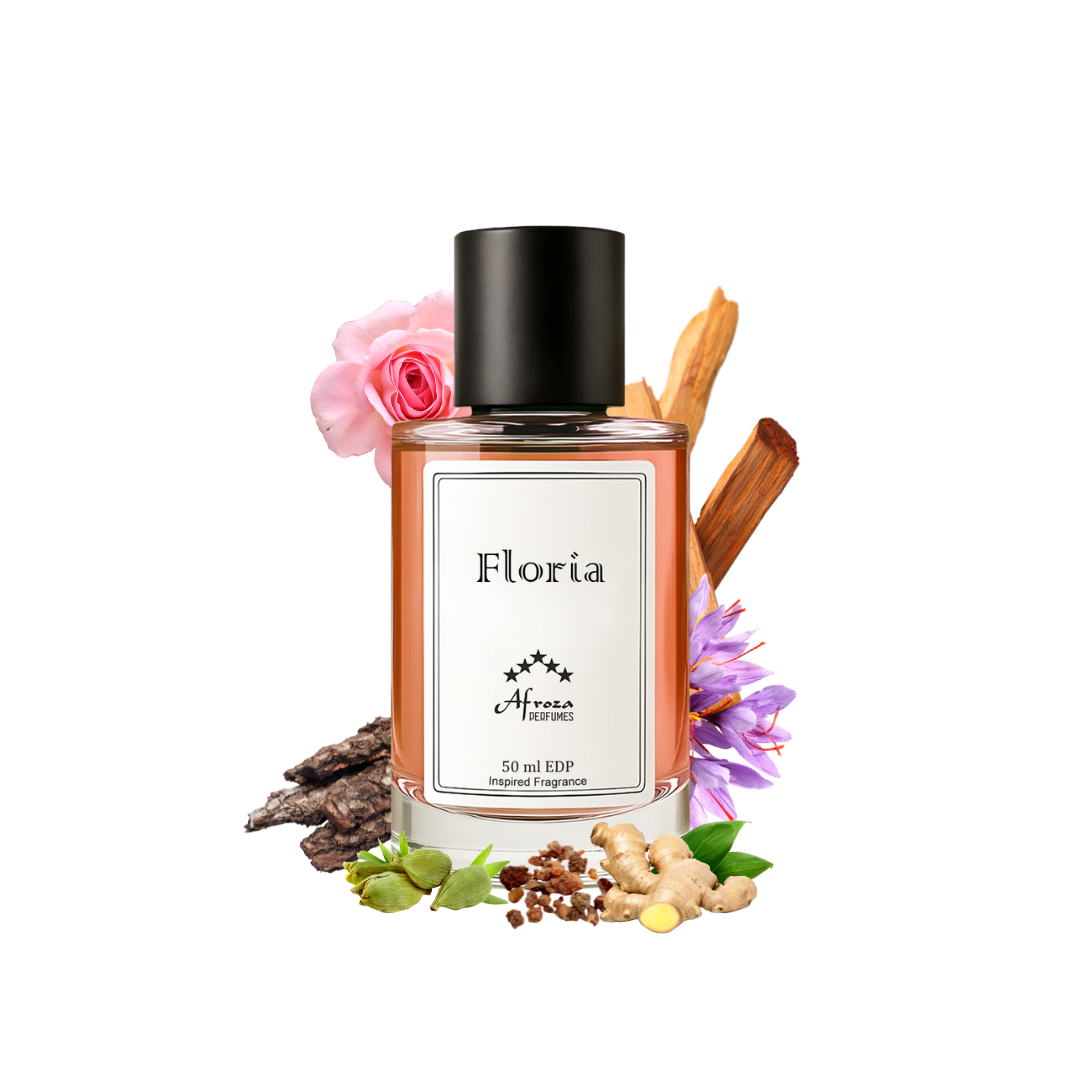 Floria Perfume for Men | Soft Floral Fresh Musky Powdery Green Fragrance | 50ml Unisex Eau de Parfum Spray | Luxury Gift for Him