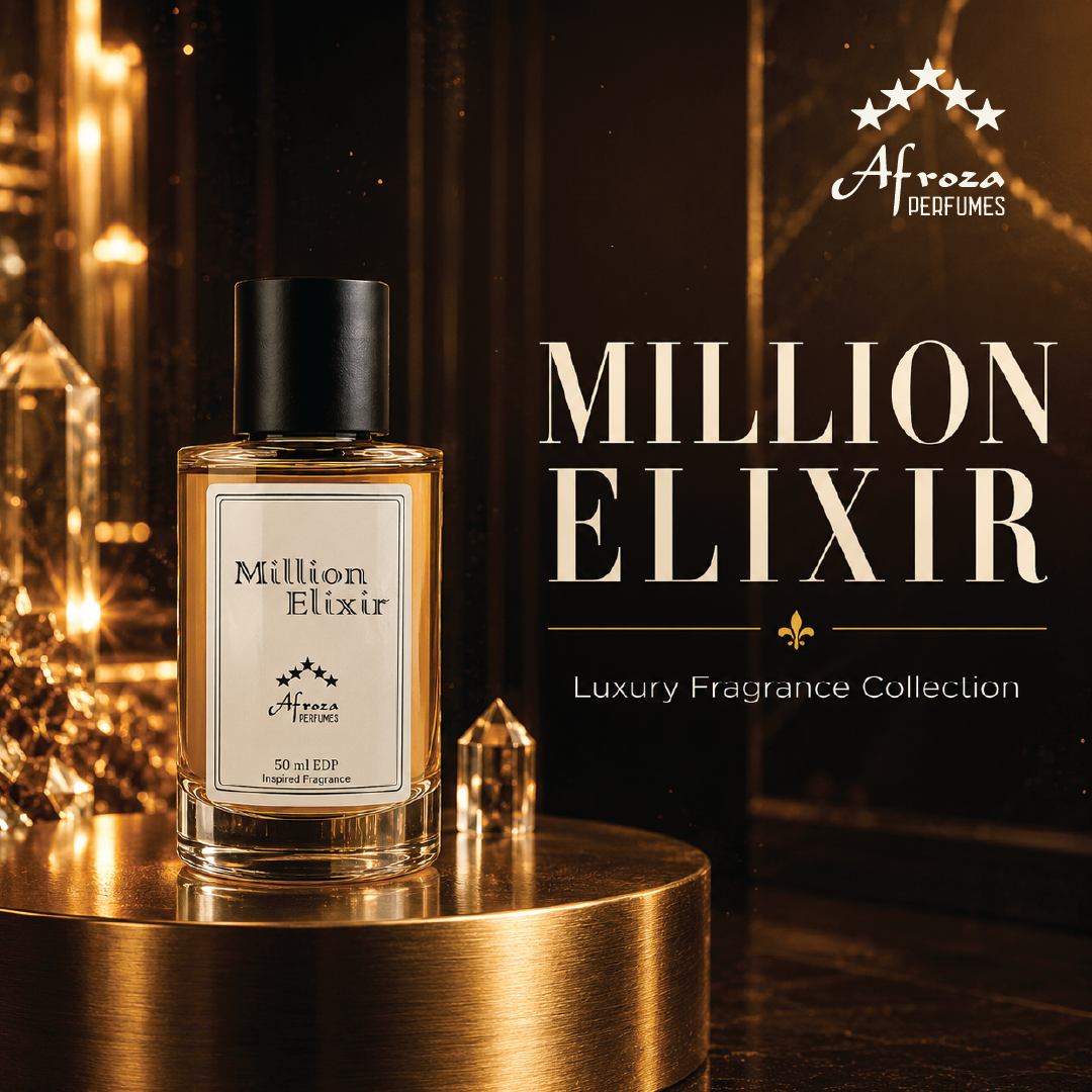 (Inspired by One million Elixir) Million Elixir Perfume for Men | Floral Fruity Amber Woody Fragrance | 50ml Unisex Eau de Parfum Spray | Luxury Gift for Him